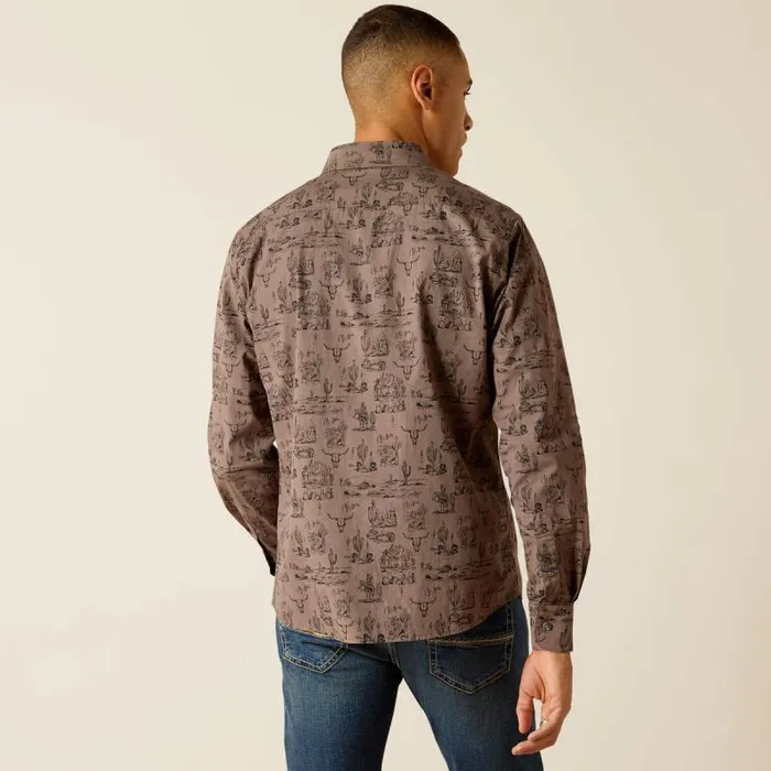 Men Button Down Shirts Ariat Matteo Stretch Modern Fit Shirt Eiffel Tower Men Button Down Shirts Ariat Matteo Stretch Modern Fit Shirt Eiffel Tower