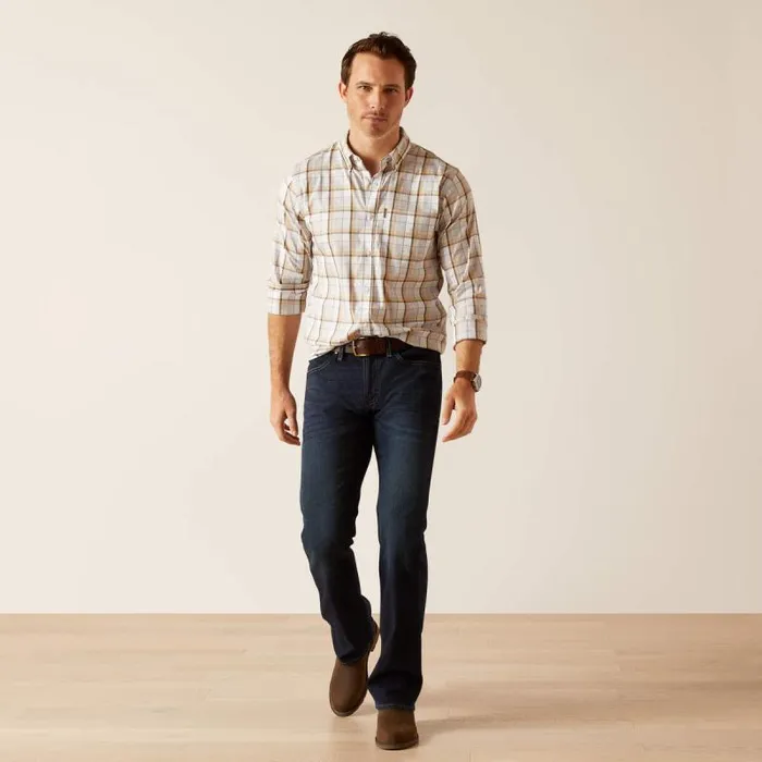 Men Button Down Shirts Ariat Napa Shirt Tan Check Men Button Down Shirts Ariat Napa Shirt Tan Check