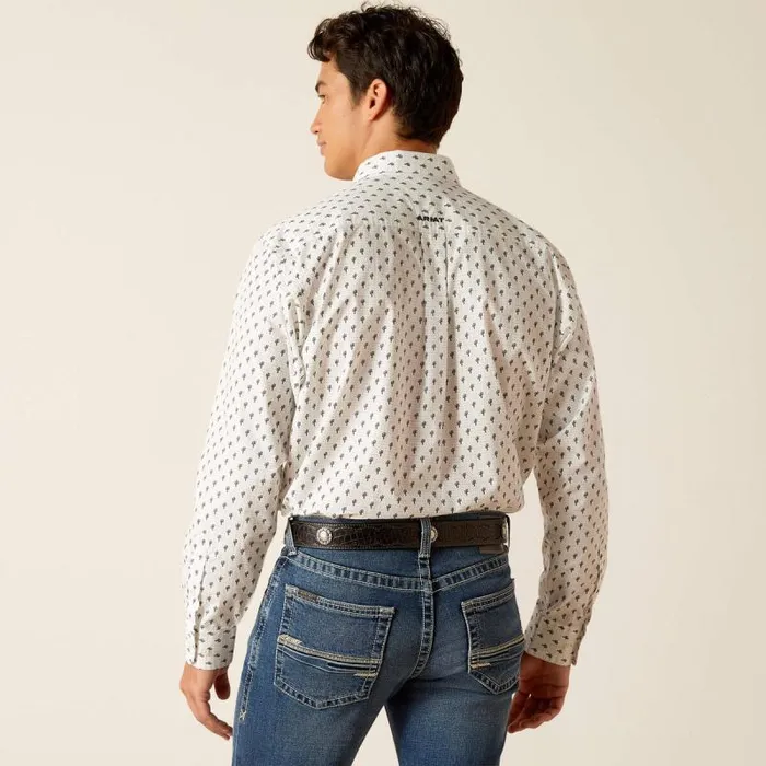 Men Button Down Shirts Ariat Parker Classic Fit Shirt White Men Button Down Shirts Ariat Parker Classic Fit Shirt White