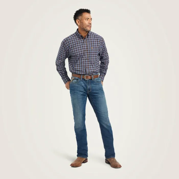 Men Button Down Shirts Ariat Pro Series Giacomo Stretch Classic Fit Shirt Estate Blue Men Button Down Shirts Ariat Pro Series Giacomo Stretch Classic Fit Shirt Estate Blue