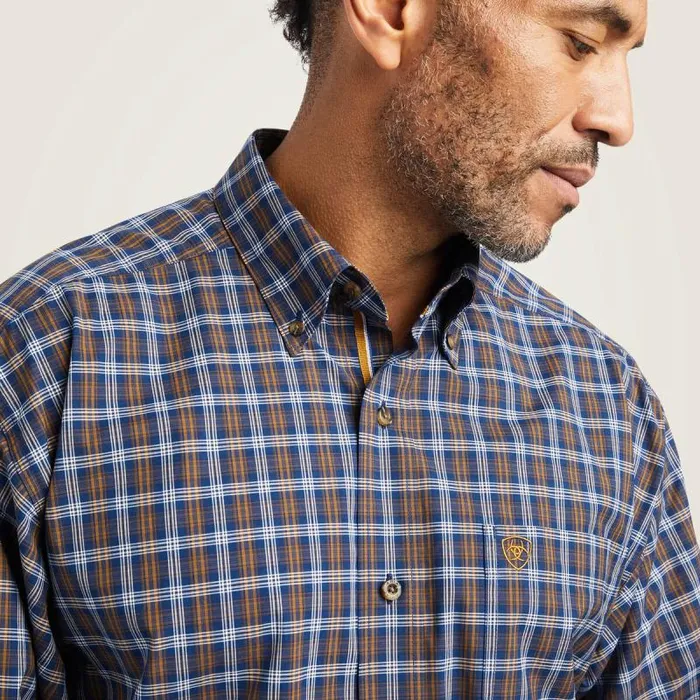 Men Button Down Shirts Ariat Pro Series Giacomo Stretch Classic Fit Shirt Estate Blue Men Button Down Shirts Ariat Pro Series Giacomo Stretch Classic Fit Shirt Estate Blue