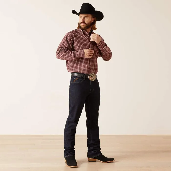 Men Button Down Shirts Ariat Pro Series Nicco Classic Fit Shirt Frair Brown