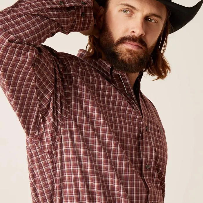 Men Button Down Shirts Ariat Pro Series Nicco Classic Fit Shirt Frair Brown
