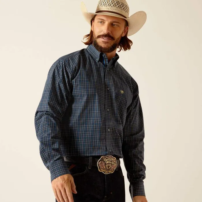 Men Button Down Shirts Ariat Pro Series Pharell Classic Fit Shirt Navy