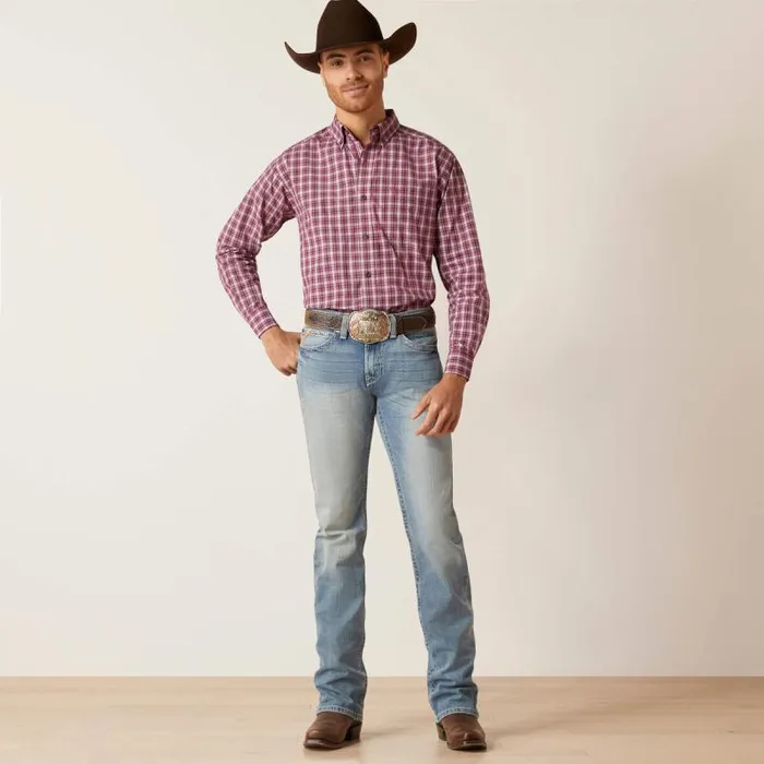 Men Button Down Shirts Ariat Pro Series Shepherd Classic Fit Shirt White