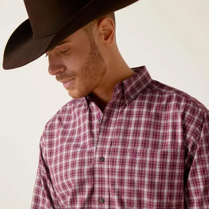 Men Button Down Shirts Ariat Pro Series Shepherd Classic Fit Shirt White