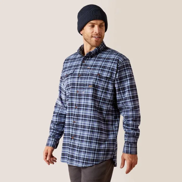 Men Button Down Shirts Ariat Rebar Flannel DuraStretch Work Shirt Allure Plaid Men Button Down Shirts Ariat Rebar Flannel DuraStretch Work Shirt Allure Plaid