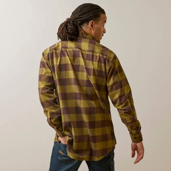 Men Button Down Shirts Ariat Rebar Flannel DuraStretch Work Shirt Avocado Men Button Down Shirts Ariat Rebar Flannel DuraStretch Work Shirt Avocado