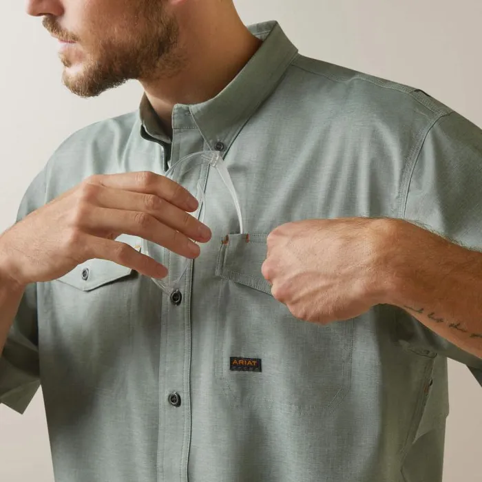 Men Button Down Shirts Ariat Rebar Made Tough VentTEK DuraStretch Work Shirt Green Bay Heather Men Button Down Shirts Ariat Rebar Made Tough VentTEK DuraStretch Work Shirt Green Bay Heather