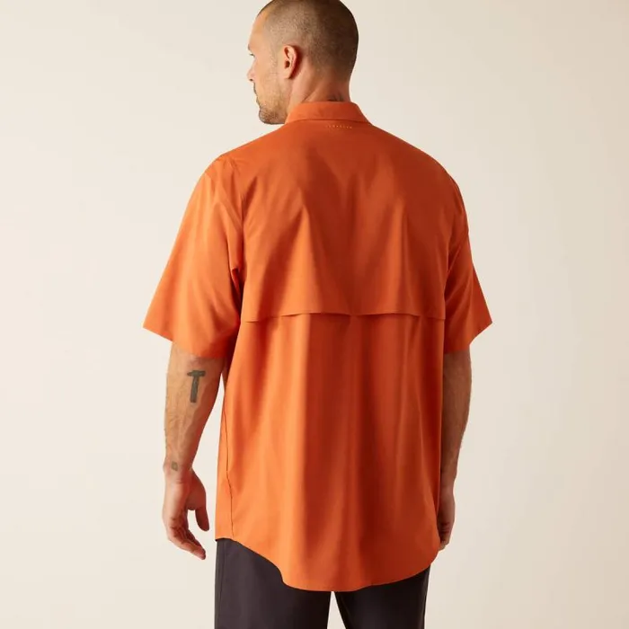 Men Button Down Shirts Ariat Rebar Made Tough VentTEK DuraStretch Work Shirt Orange Rust Heather Men Button Down Shirts Ariat Rebar Made Tough VentTEK DuraStretch Work Shirt Orange Rust Heather