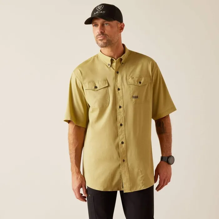 Men Button Down Shirts Ariat Rebar Made Tough VentTEK DuraStretch Work Shirt Peatmoss Heather Men Button Down Shirts Ariat Rebar Made Tough VentTEK DuraStretch Work Shirt Peatmoss Heather