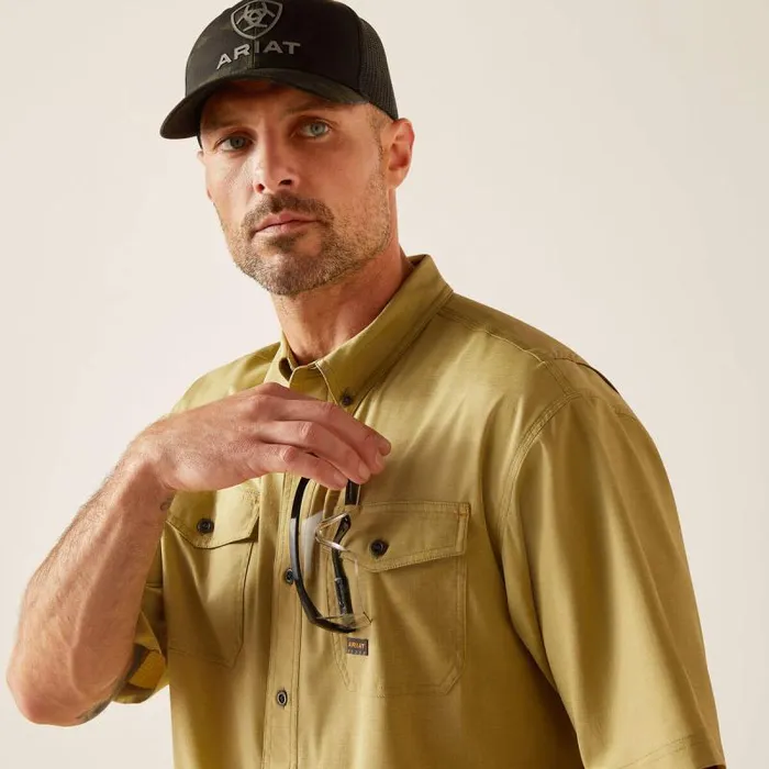 Men Button Down Shirts Ariat Rebar Made Tough VentTEK DuraStretch Work Shirt Peatmoss Heather Men Button Down Shirts Ariat Rebar Made Tough VentTEK DuraStretch Work Shirt Peatmoss Heather