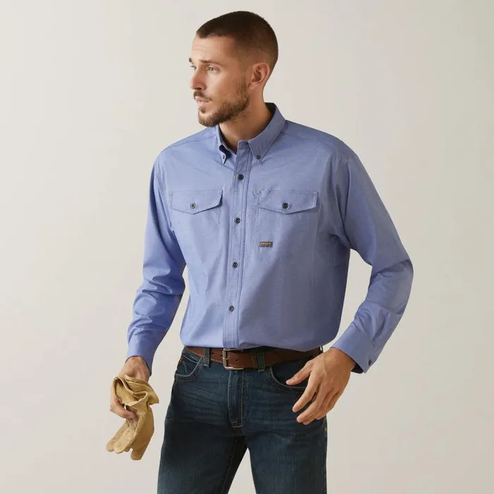 Men Button Down Shirts Ariat Rebar Made Tough VentTEK DuraStretch Work Shirt Surf Web Heather Men Button Down Shirts Ariat Rebar Made Tough VentTEK DuraStretch Work Shirt Surf Web Heather
