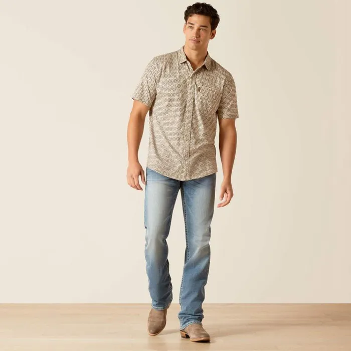 Men Button Down Shirts Ariat Retro Button Down Shirt Goat Suede Men Button Down Shirts Ariat Retro Button Down Shirt Goat Suede