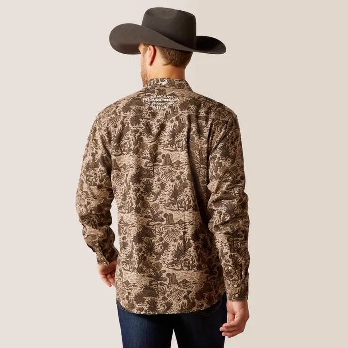 Men Button Down Shirts Ariat Sendero Desert Retro Fit Shirt Desert Men Button Down Shirts Ariat Sendero Desert Retro Fit Shirt Desert