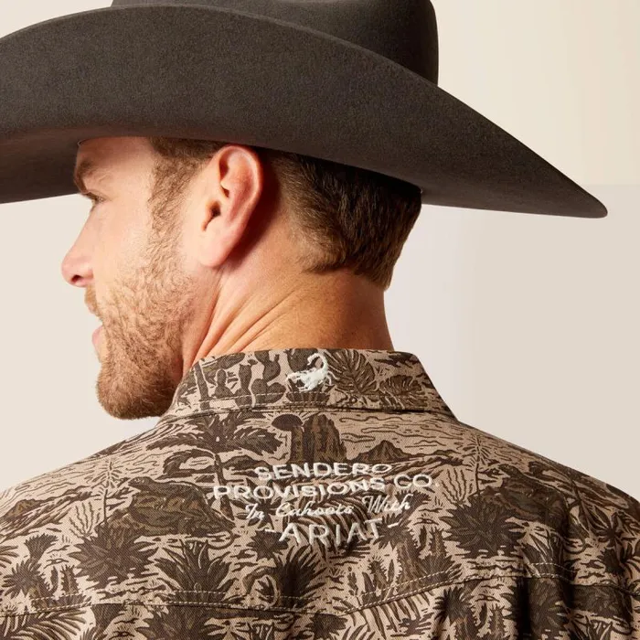 Men Button Down Shirts Ariat Sendero Desert Retro Fit Shirt Desert Men Button Down Shirts Ariat Sendero Desert Retro Fit Shirt Desert