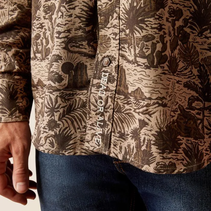 Men Button Down Shirts Ariat Sendero Desert Retro Fit Shirt Desert Men Button Down Shirts Ariat Sendero Desert Retro Fit Shirt Desert