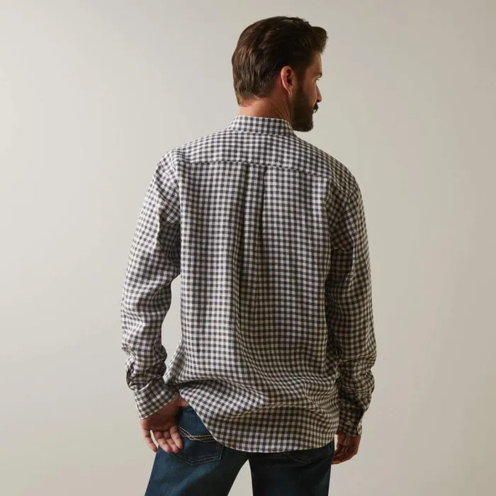 Men Button Down Shirts Ariat Sonoma Shirt Banyan Bark Check