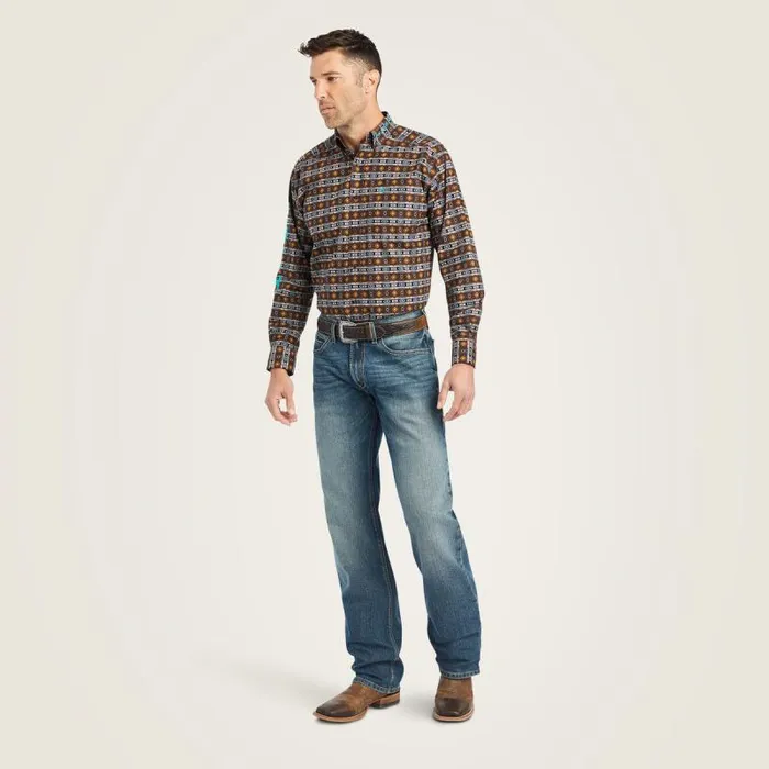 Men Button Down Shirts Ariat Team Cashton Classic Fit Shirt Black Men Button Down Shirts Ariat Team Cashton Classic Fit Shirt Black