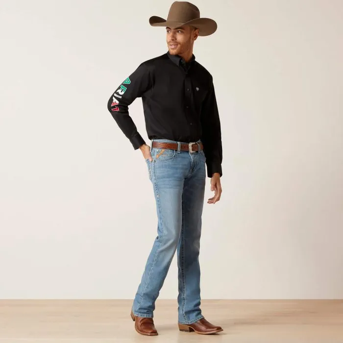 Men Button Down Shirts Ariat Team Logo Twill Classic Fit Shirt Black Mexico Men Button Down Shirts Ariat Team Logo Twill Classic Fit Shirt Black Mexico