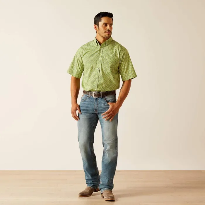 Men Button Down Shirts Ariat Toby Classic Fit Shirt Green Men Button Down Shirts Ariat Toby Classic Fit Shirt Green