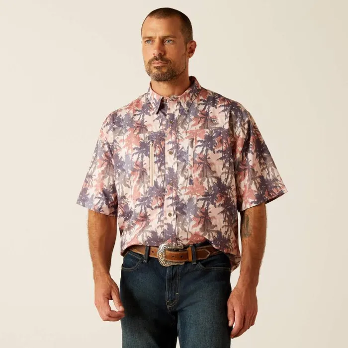 Men Button Down Shirts Ariat VentTEK Classic Fit Shirt Suede