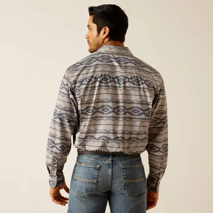 Men Button Down Shirts Ariat VentTEK Outbound Classic Fit Shirt Moon Mist Men Button Down Shirts Ariat VentTEK Outbound Classic Fit Shirt Moon Mist