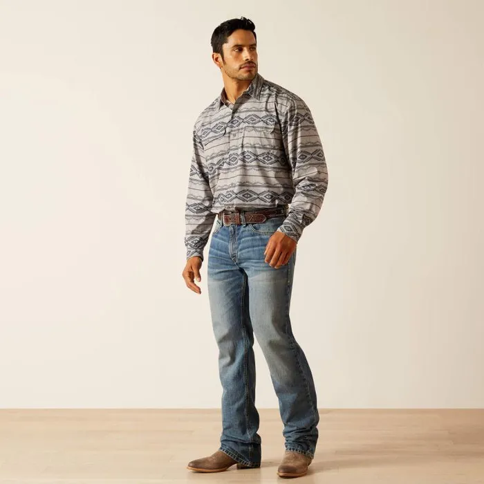 Men Button Down Shirts Ariat VentTEK Outbound Classic Fit Shirt Moon Mist Men Button Down Shirts Ariat VentTEK Outbound Classic Fit Shirt Moon Mist