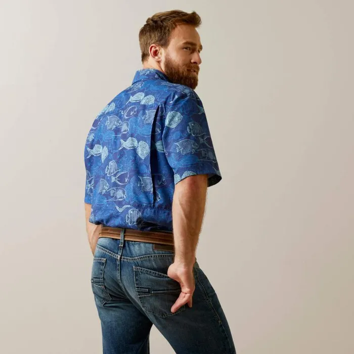 Men Button Down Shirts Ariat VentTEK Outbound Classic Fit Shirt Skyfall Men Button Down Shirts Ariat VentTEK Outbound Classic Fit Shirt Skyfall