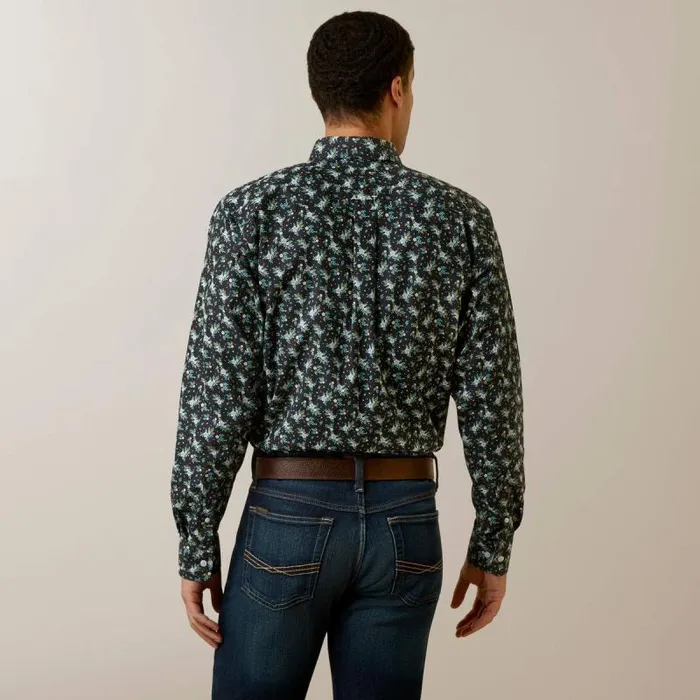 Men Button Down Shirts Ariat Wrinkle Free Camdyn Fitted Shirt Navy Men Button Down Shirts Ariat Wrinkle Free Camdyn Fitted Shirt Navy