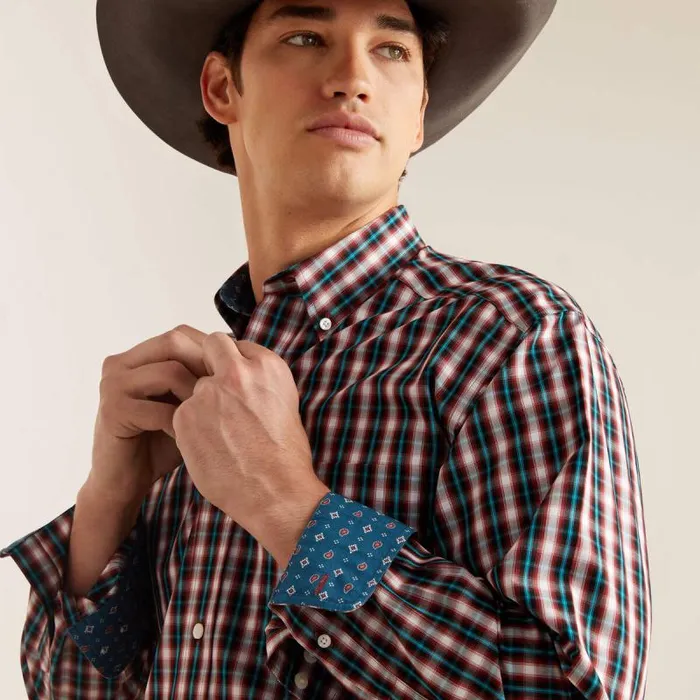 Men Button Down Shirts Ariat Wrinkle Free Gatlin Fitted Shirt White Men Button Down Shirts Ariat Wrinkle Free Gatlin Fitted Shirt White