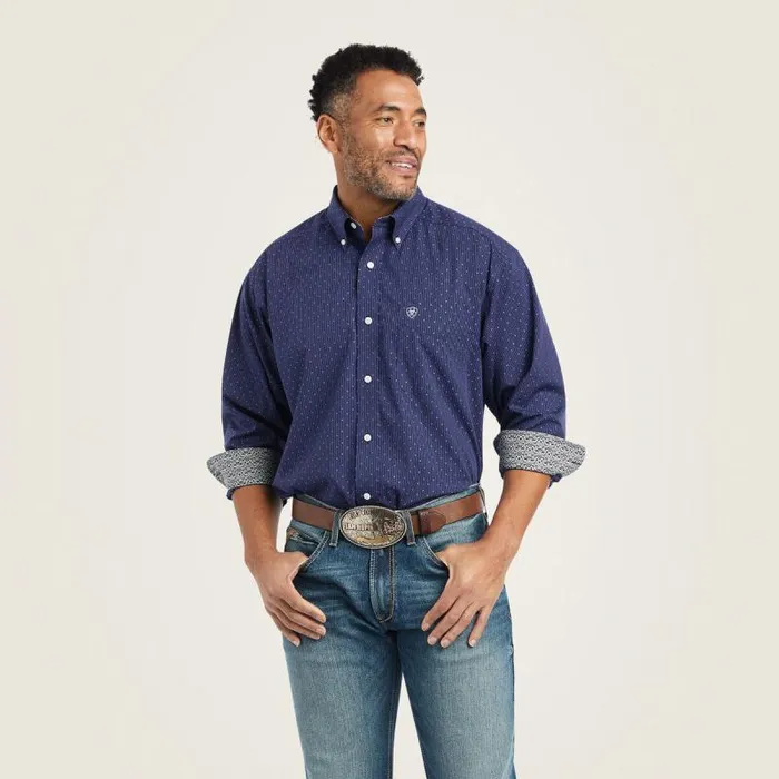 Men Button Down Shirts Ariat Wrinkle Free Izik Classic Fit Shirt Midnight Sail Men Button Down Shirts Ariat Wrinkle Free Izik Classic Fit Shirt Midnight Sail