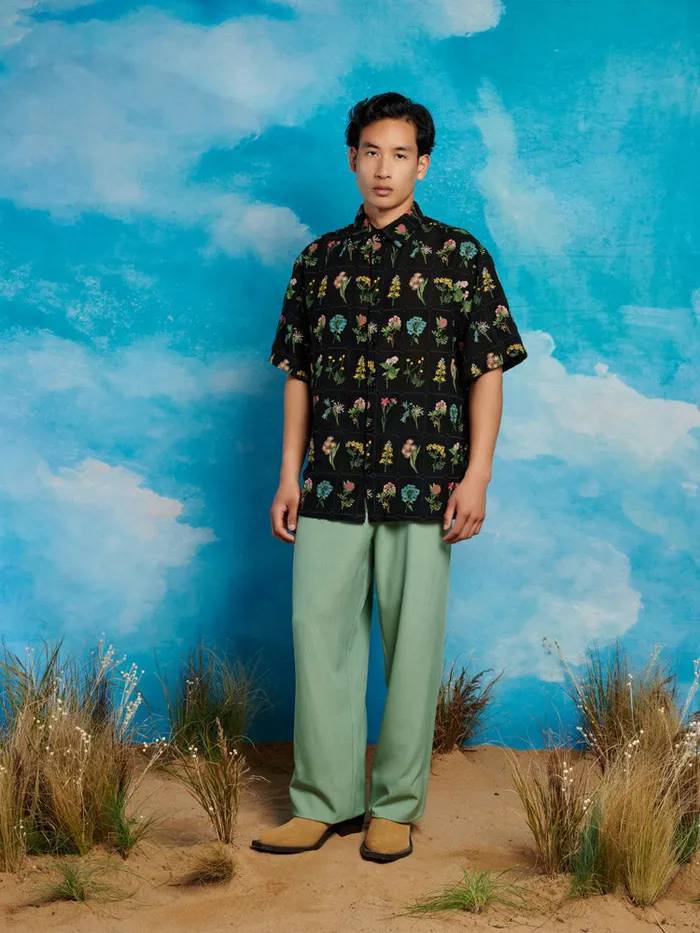 Men Cameron Embroidery Boxy Shirt Black Sister Jane Shirts