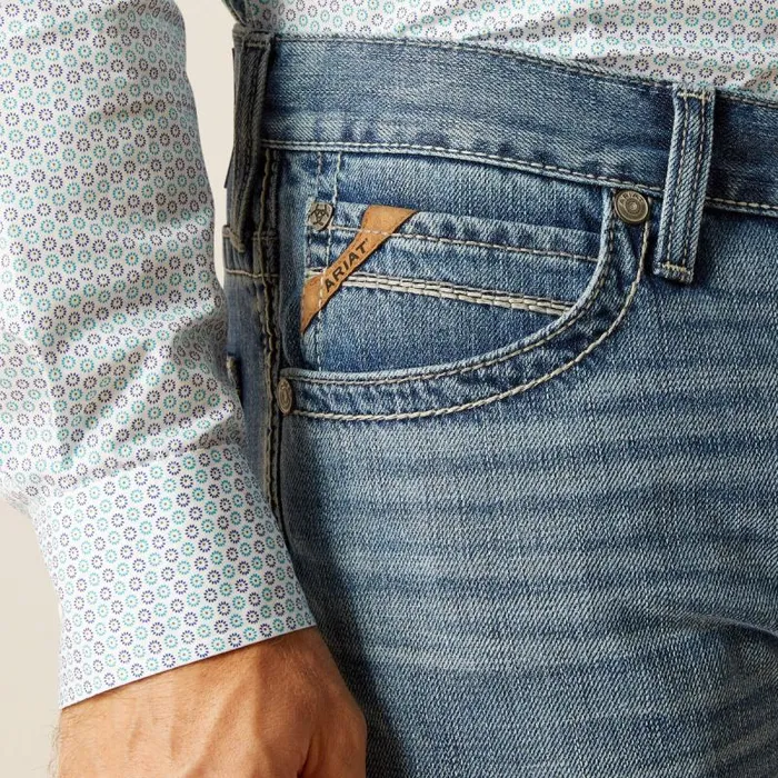 Men Denim Ariat M4 Relaxed Decker Boot Cut Kentwood