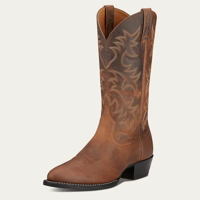 Men Dress and Fashion Boots Ariat Heritage R Toe Western Boot Distressed Brown Men Dress and Fashion Boots Ariat Heritage R Toe Western Boot Distressed Brown