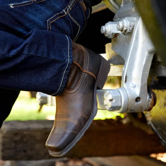 Men Dress and Fashion Boots Ariat Rambler Western Boot Antiqued Grey