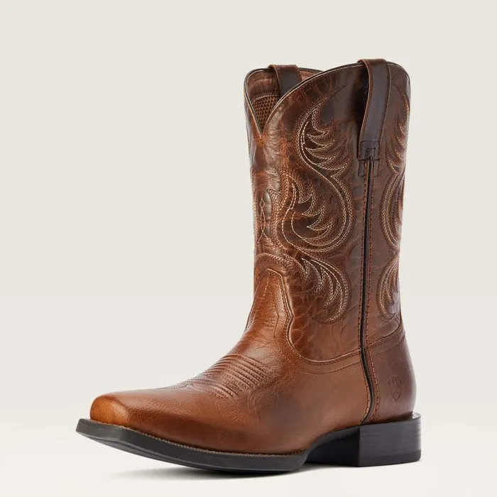 Men Dress and Fashion Boots Ariat Sport Boss Man Western Boot Rich Cognac
