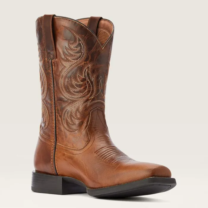 Men Dress and Fashion Boots Ariat Sport Boss Man Western Boot Rich Cognac