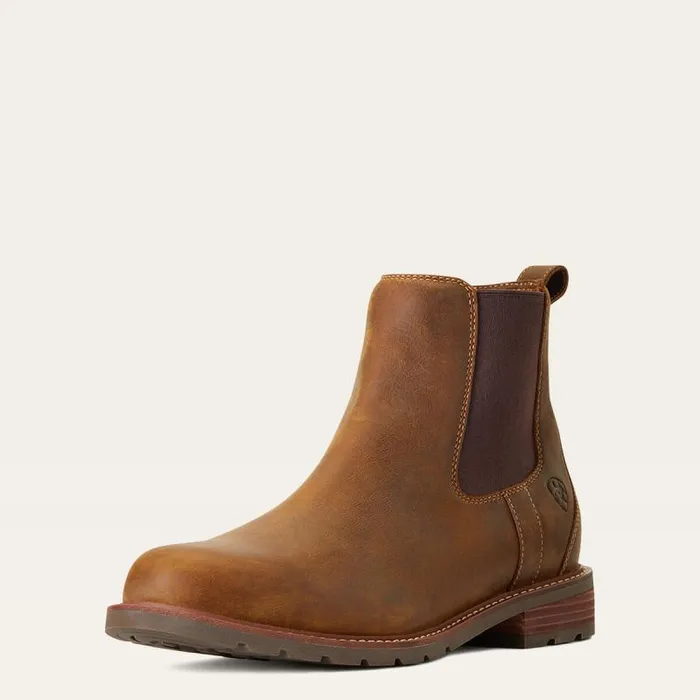 Men Dress and Fashion Boots Ariat Wexford Waterproof Chelsea Boot Weathered Brown Men Dress and Fashion Boots Ariat Wexford Waterproof Chelsea Boot Weathered Brown