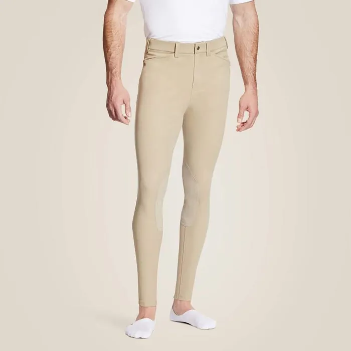 Men English Riding Ariat Heritage Knee Patch Breech Tan