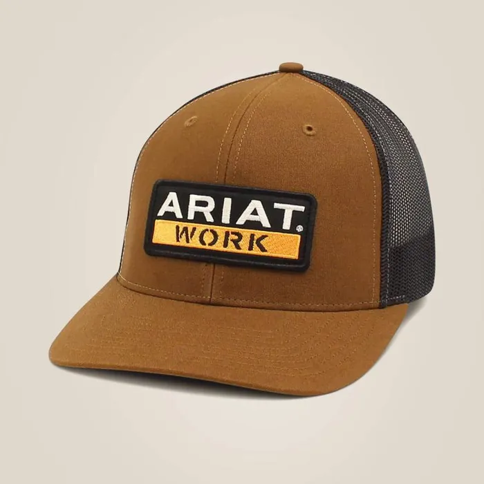 Men Hats and Caps Ariat Ariat Work Cap Brown
