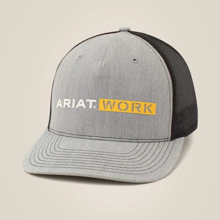Men Hats and Caps Ariat Ariat Work Cap Gray