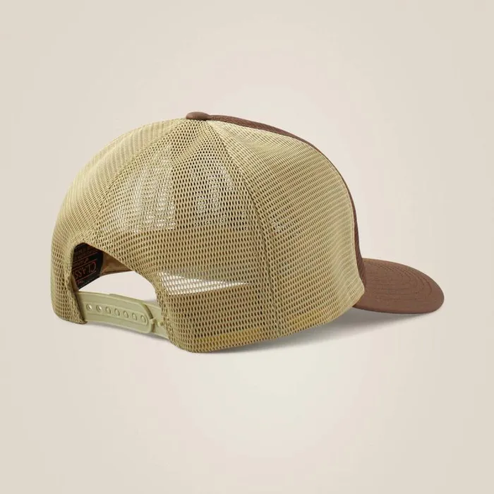 Men Hats and Caps Ariat Large Embossed Lgoo Mash Cap Brown Men Hats and Caps Ariat Large Embossed Lgoo Mash Cap Brown