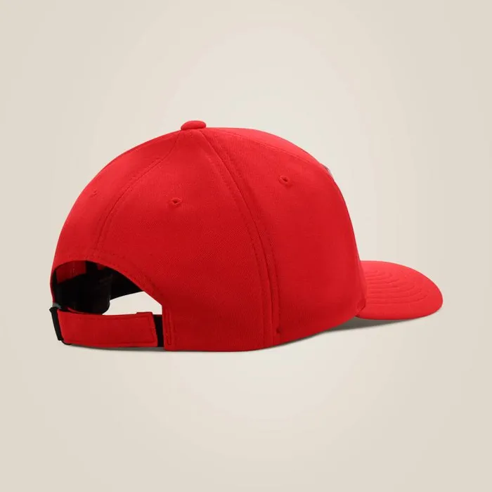 Men Hats and Caps Ariat Large Logo Patch Cap Red