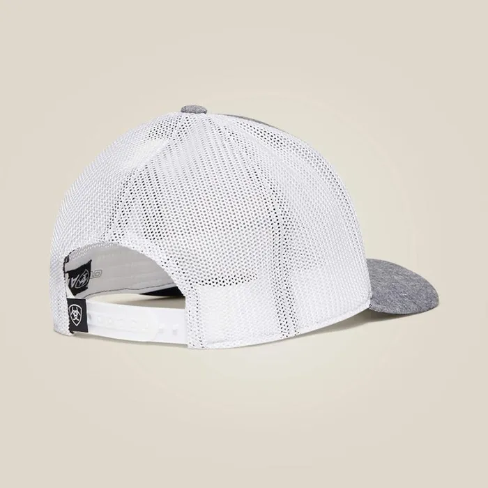 Men Hats and Caps Ariat Logo Patch Cap Gray