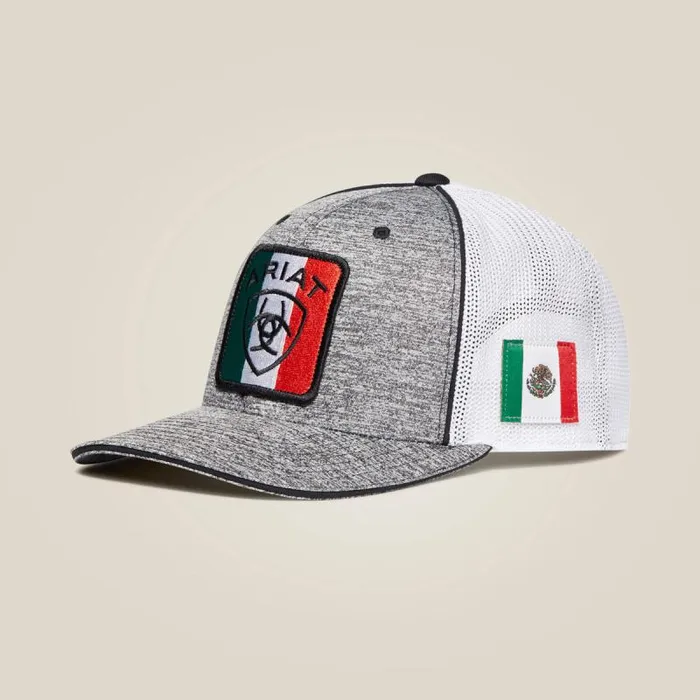 Men Hats and Caps Ariat Mexico Cap Gray