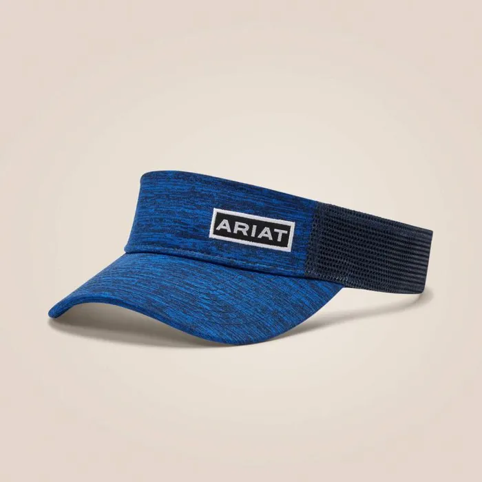 Men Hats and Caps Ariat Offset Logo Visor Blue