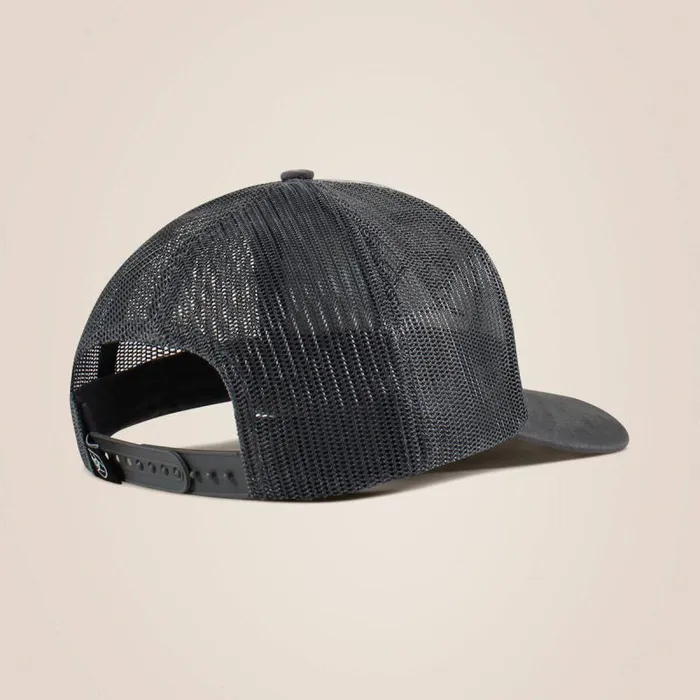Men Hats and Caps Ariat Shield Embossed Cap Gray