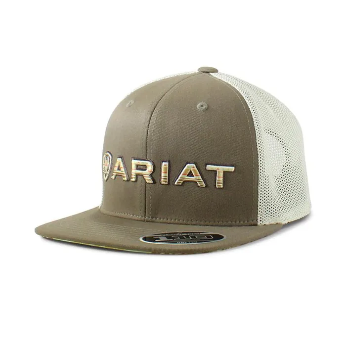 Men Hats and Caps Ariat Southwest Embroidered Logo Cap Green
