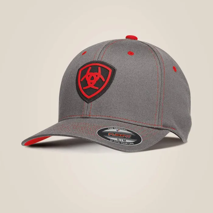 Men Hats and Caps Ariat Structured Cap Grey